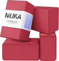 Muka 4 Pack Yoga Blocks 4x6x9 Inch, High Density EVA Foam Yoga Brick for Meditation, Pilates