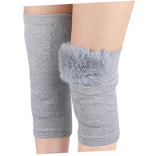 FRCOLOR 1pair Portable Knee Sleeves for Warmth and Support Elastic Knee Wraps for Sports for Weightlifting Running More