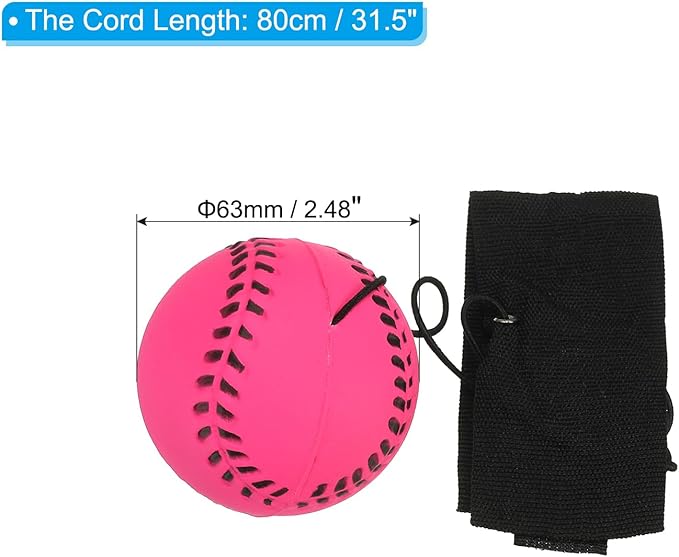 PATIKIL Sports Wrist Ball Rubber Rebound Wristband Wrist Return Ball Sport on a String for Exercise