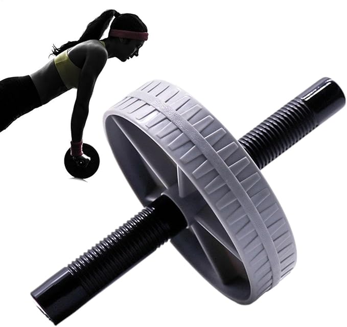 Ab Exercise Wheel Roller - Abdominal Roller Wheel, Workout Training Equipment | Portable Abdominal Exercise Roller Wheel With Handles, Gym Body Fitness & Strength, Achieve Toned Core Muscles