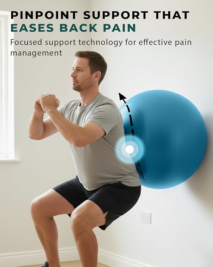Trideer Exercise Ball for Physical Therapy & Workout - Swiss Ball for Core Strength & Balance