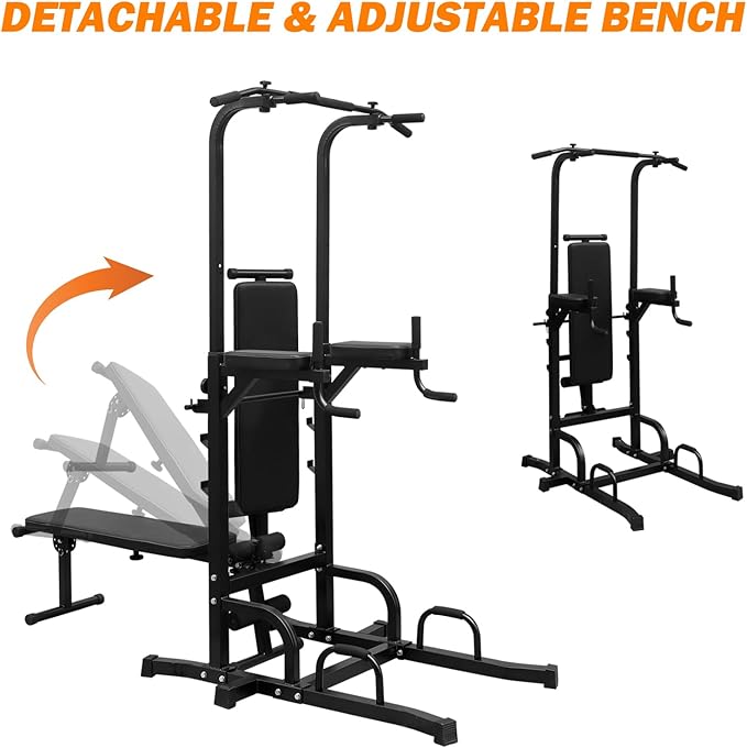 Dip Bar Calisthenics Equipment Workout Dip Station, Strength Training Dip Stands, Pull Up Dar Free Standing, Pullup Bars For Home, Workout Tower, Dip Station With Bench