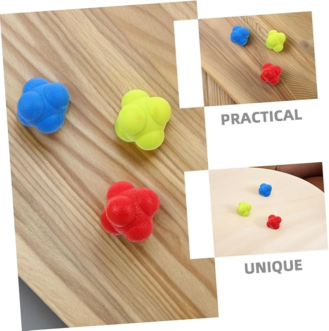 Kisangel 6pcs Reflex Training Balls Set Agility Coordination and Reaction Speed Training for Kids and Adults Indoor Sports Equipment for Hand Eye Coordination and Fitness