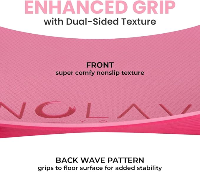 NOLAVA Yoga Mats & Complete Sets - TPE, Non-Slip - Includes Mat, Blocks, Strap, & More (6pc or 7pc Sets) - For Pilates, Yoga & Fitness