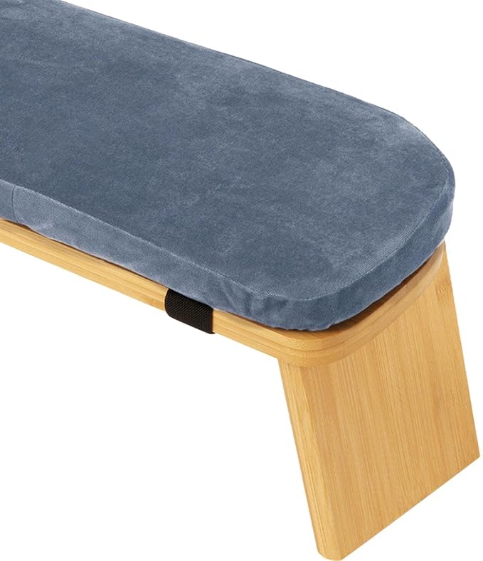 Meditation Bench, Bench for Home, Stable, Stool, Bamboo, Stable for Kneeling Or Sitting, Meditation Stool, Knee Stool, Light Blue