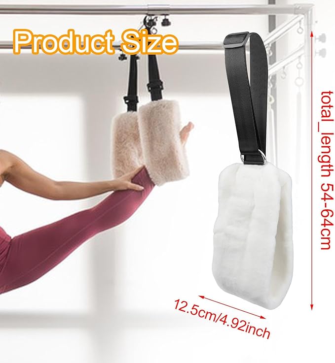 2 Pieces Pilates Reformer Straps Pilates Equipment Accessories Foot and Hand Straps Resistance Bands for Gym