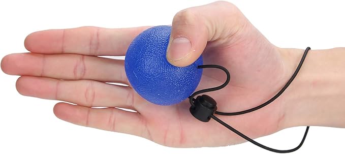 3 Pieces Secure Stress Balls on a String, Climbing Ball Hand Training Device, Hand Exercise Strengthening Rehabilitation
