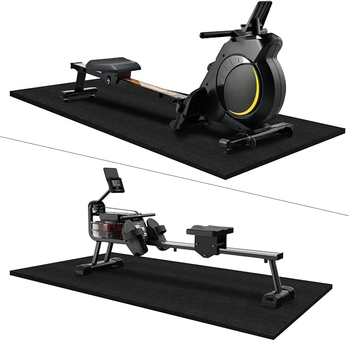 Treadmill Rowing Machine Mat for Carpet Floors 84x36,Adapted to Yosuda Rowing Machine,1/4 Thick Mat for Hardwood Floors, for Under Treadmill on Carpet,Exercise Equipment Mat,Noise Shock Absorption