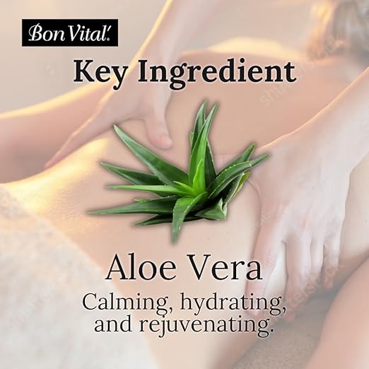 Bon Vital' Original Massage Creme for a Versatile Massage Foundation to Relax Sore Muscles & Repair Dry Skin, Revitalize Skin and Lock in Moisture, 8 Ounces (Packaging May Vary)