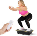 GYMAX Vibration Plate Exercise Machine, Vibration Plate with 10-Level Intensity, LED Display & Remote Control, Body Vibrating Plates Stand Shaking Platform Fat Burning Machine