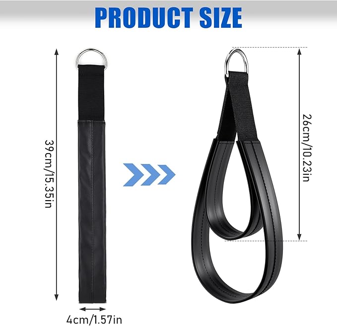 TOBWOLF Pilates Straps - Double Loop D-Ring Straps for Reformer, Padded, Home Gym Workout