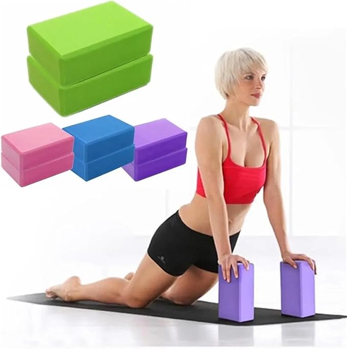 Yoga Wedge Block 3Pc High Density Yoga Blocks,EVA Foam Exercise Workout Fitness Bricks,Pilates Stretch Handstand Non-Slip Gym For Home Practice,Physical Therapy,Pilates.