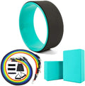 Yoga Wheel & 2 pcs Yoga Blocks & 5 pcs Resistance Bands Combo Value Pack