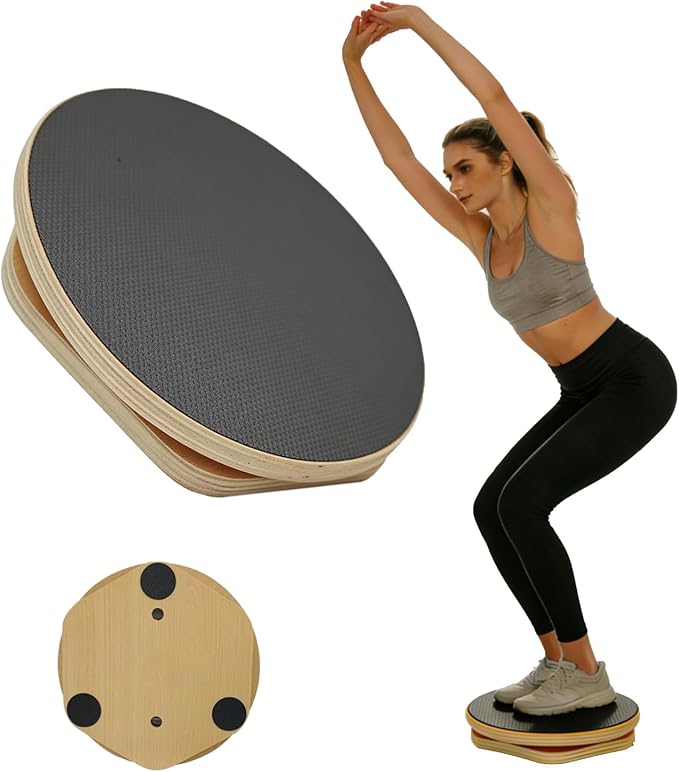 Ab Twister Board for Exercise,12 inch Waist Twisting Disc,Wood Waist Twisting Disc,Full Body Toning Workout,for Slimming and Strengthening Abdominal & Stomach Exercise Equipment