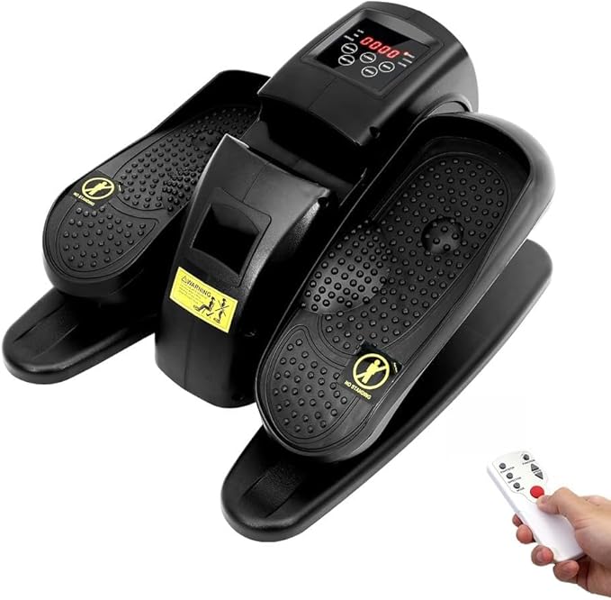 ALSO GO Under Desk Elliptical Machine, Electric Leg Exerciser for Seniors w/ 15Speeds Adjustable,Seated Pedal Exerciser, Auto & Manual Modes, Portable Quiet Magnetic Exercise Equipment for Home Office
