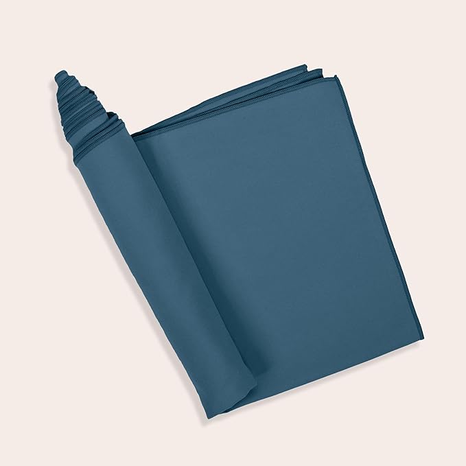 Fittest Pro Non-Slip Hot Yoga Towel with Super-Absorbent Soft Suede Microfiber in Many Colors, for Bikram Pilates and Yoga Mats. (72.00 x 26.50) Seaside Blue