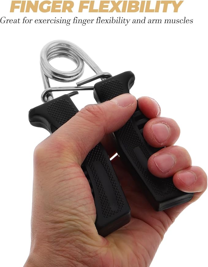 ABOOFAN Forearm and Finger Hand Strengthener with Spring Handle, Solid A-type Handgrip for Adults, Black Wrist and Grip Strength Training Device for Rehabilitation and Forearm Workout