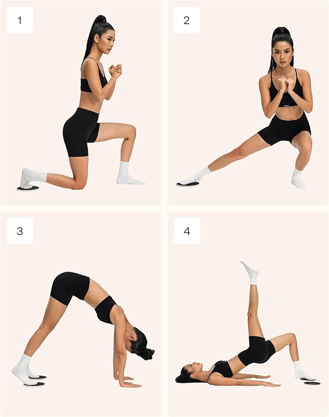 BetterMe Pilates Sliders – Dual-Sided Exercise Sliders for Core Training – Compact Workout Gliders for Home Fitness, Abs & Full Body Workouts