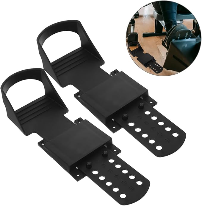 Foot Pedals for Rowing Machine 1 Pair Adjustable Rowing Machine Foot Holders Replacement Accessories for Home Gym Cardio Training