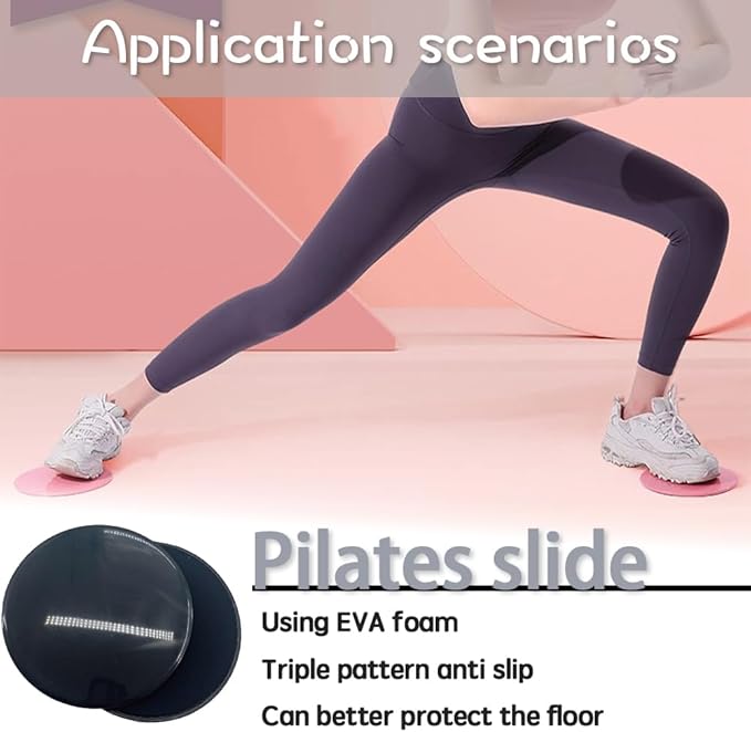 Exercise Sliders for Working Out Pilates Fitness Discs for Men and Women Workout Sliders for Core Strength and Flexibility Home Gym Accessories 2 Pack
