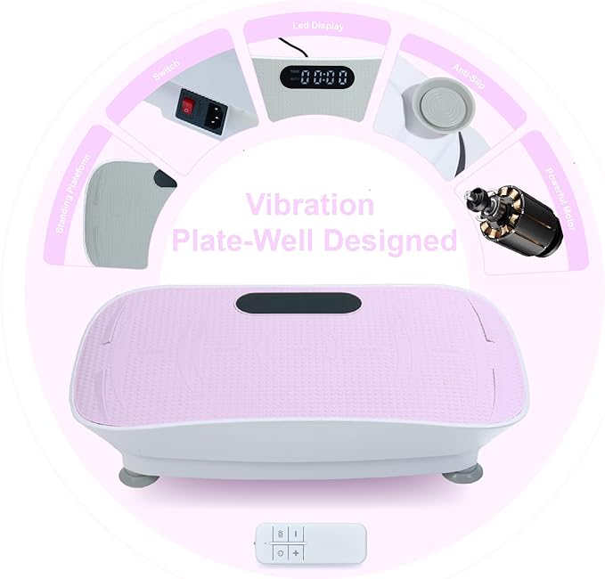Silent Vibration Platform Crazy Fitness Massage 10-Frequency Weight Loss & Fat Burner Body Shaking Machine for Unisex