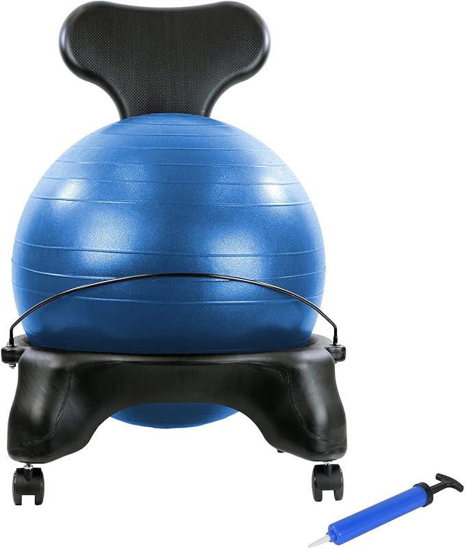 CanDo Plastic Mobile Ball Chair Adult