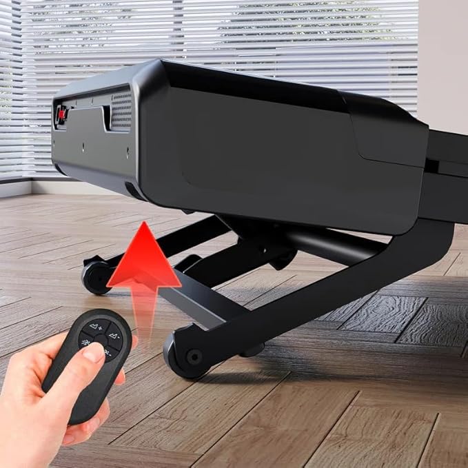 DeerRun Walking Pad Treadmill with Incline, 12% Auto Incline Under Desk Treadmill, 3.0 HP, 300 lb Capacity, Portable Treadmill for Home Office, Remote & App Control