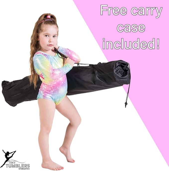 Artistic Gymnastics Beam for Home - 210/240/270/300 - Amazing Balance Equipment for Kids at Home - Faux Suede, High Density EVA Foam - Carrying Straps