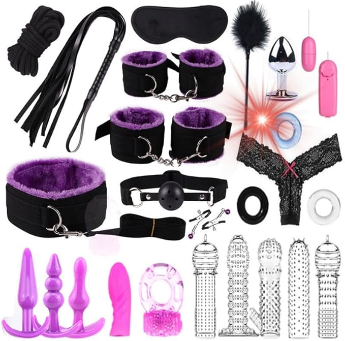 Fashion 25 Piece Pilates Indoor Training Set, Fun Wrist and Hip Exercise Equipment Cosplay Accessories [Purple], Couple Gift