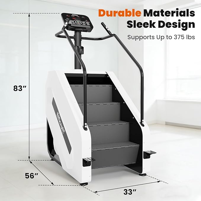 Stair Stepper Machine for Home Gym, Commercial Grade Stair Climber Stair Master with LED Screen, 15 Speed Levels, 15–164 Steps/Min, Heavy-Duty Steel Frame for Cardio Training