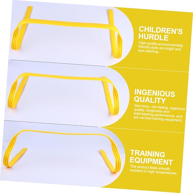 4Pcs Speed Training Hurdles for Durable Soccer Training Equipment High Agility Hurdles for Soccer Football and Track Drills Weatherproof Pe Material
