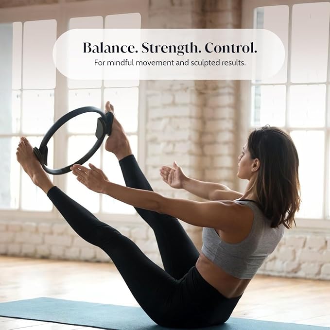 Pilates Kit for Home Workout – Pilates Ring Set with Mini Ball, Pilates Ring, Resistance Bands Set & Booty Bands, Essentials Kit for Women Workout Equipment for Home Pilates Workout Kit