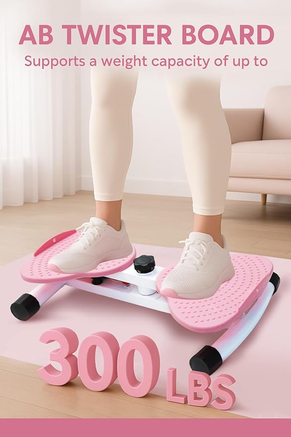 Waist Twister Machine Exercise, Adjustable Waist Twistting Fitness Tool with 300 lbs Weight Capacity, Abs Workout Equipment for Slim Waist and Core Ab Exercise