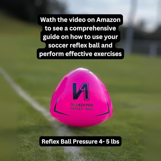 ONEKEEPER Soccer Reflex & Reaction Ball - White, Orange, Blue, Pink, and Fluo Yellow, Agility and Coordination Training for Kids and Juniors (Pump Not Included)