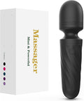 Handheld Personal Mini Massager Tool– Waterproof, USB Rechargeable, 10 Vibration - Perfect on Back Legs Hand Pains and Sports Recovery(Black)