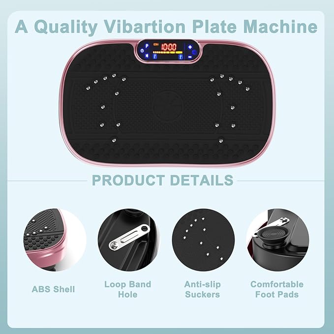 Vibration Plate Exercise Machine Whole Body Workout Vibration Fitness Platform for Home Fitness with Remote Control
