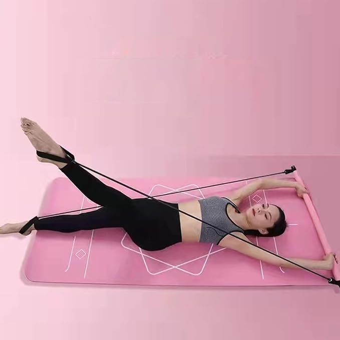 Pilates Sculpting Bar - Pilates Bar Kit, Elastic Fusion Bar Pilates Stretch | Easy Installation Pilates Resistance Bar, Multifunctional Pilates Training Bar, Portable Fitness Supplies for Yoga