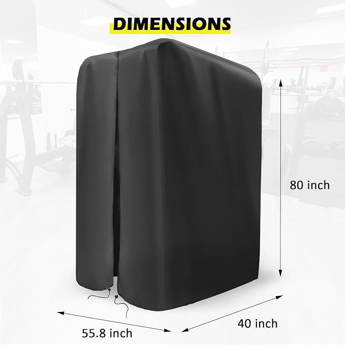 Gym Rack Cover with Waterproof Zipper, Protective Cover for Squat Rack/Weight Lifting Rack/Home Gym Workout Equipment-Indoor or Outdoor