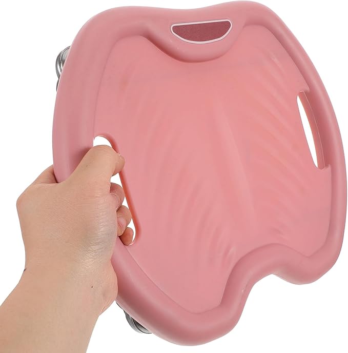 PRETYZOOM Silent Four-wheel Ab Roller with Knee Pad for Core Abdominal Training, Pink Ab Workout Equipment for Home and Travel Strengthening
