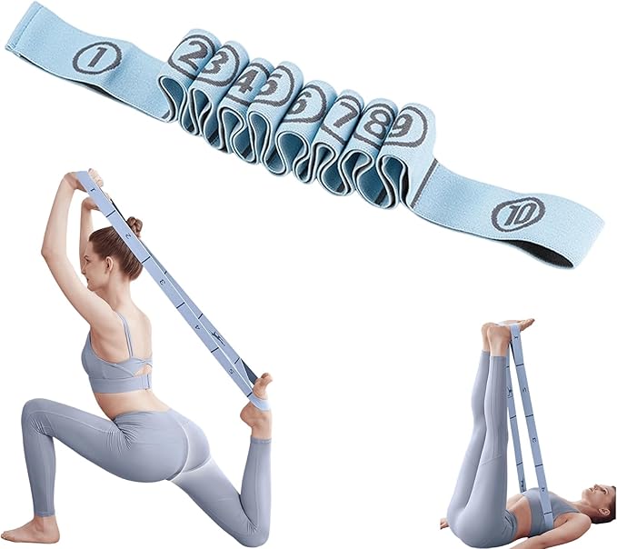 Fitness Resistance Band for Stretching and Yoga, Numbered Resistance Band for Glute Training, Number Resistance Band for Exercise and Flexibility