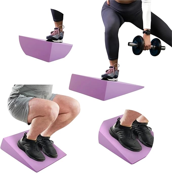 Yoga Foam Wedges Squat Wedge Block Stretch Non-Slip Calf Raise Adjustable Foot and Stretching Incline for Fitness Workout
