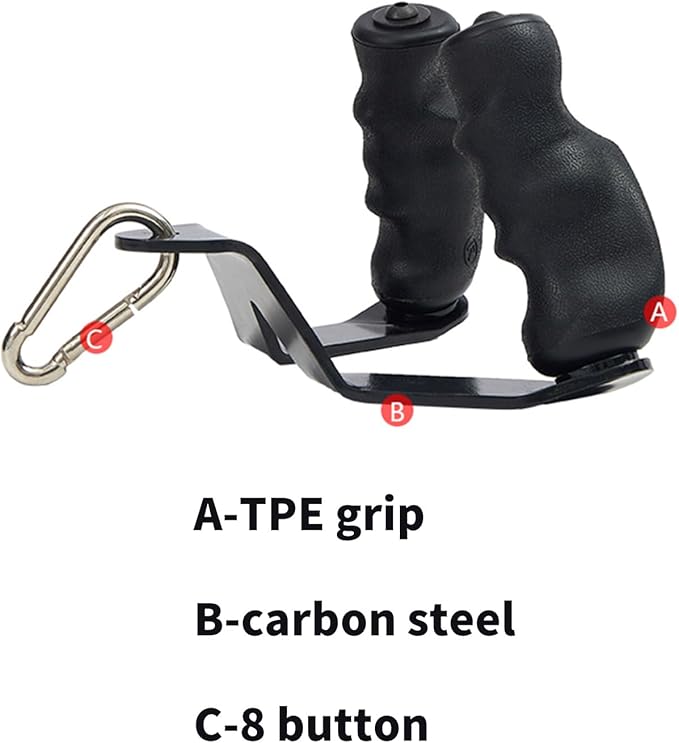 Comfortable Grip Ergonomic Gym Handle Fitness Equipment For Arm Back Shoulder Strength Training Cable Attachment