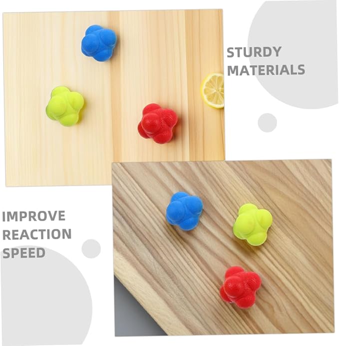 6pcs Reaction Speed Training Balls for Hand Eye Coordination Reflex Enhancement and Agility Training for Boy Girl and Adults Durable Elastic Reaction Balls for Sports Fitness