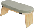 Meditation Bench, Foldable Ergonomic Meditation Stool Foldable Bamboo Kneeling Meditation Wooden Bench Yoga Stool Floor Sitting Prayer Bench for Yoga or Sitting (Green)