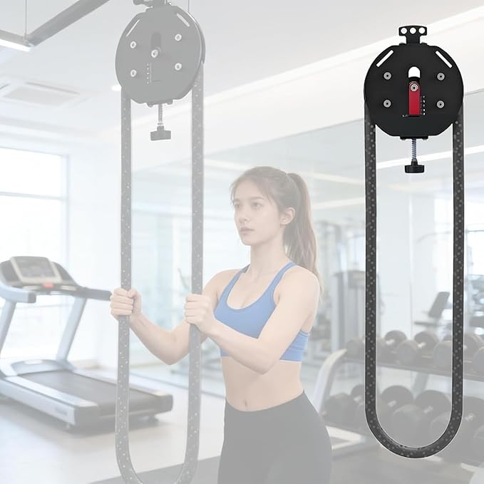 Resistance Trainer Machine, Endless Rope Trainer, 30KG/66LBS Max Adjustable Resistance, Suspension Endless Rope Pulley System, 4m Closed-Loop Nylon Rope, for Interval Resistance Training