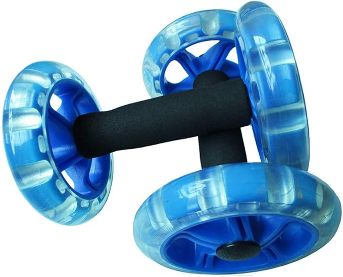 Device Ab Roller Wheel Abdominal Exercise Roller Abdomen Training Wheel Gym Workout Equipment for Fitness Use Blue Dumbbels
