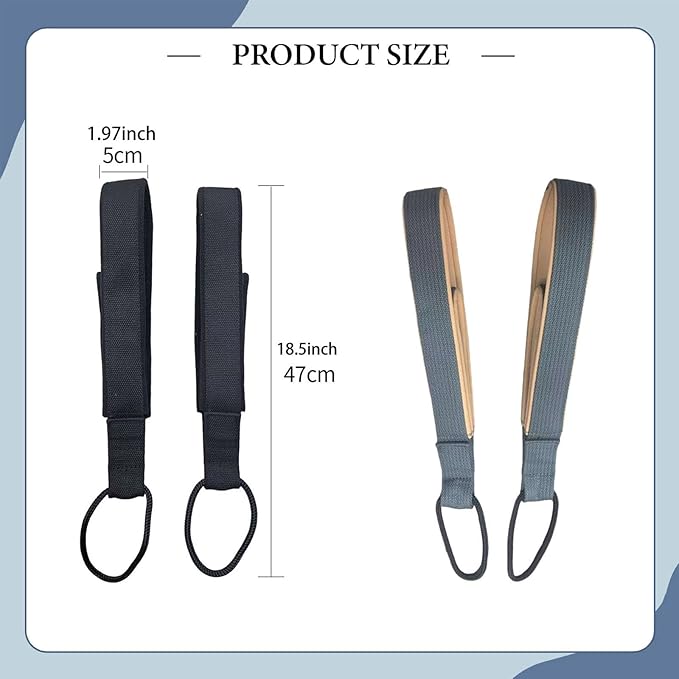 2x Pilates Double Loop Straps for Reformer Exercise Equipment Gym Nonslip Comfortable Grip Multifunctional for Workout Adults