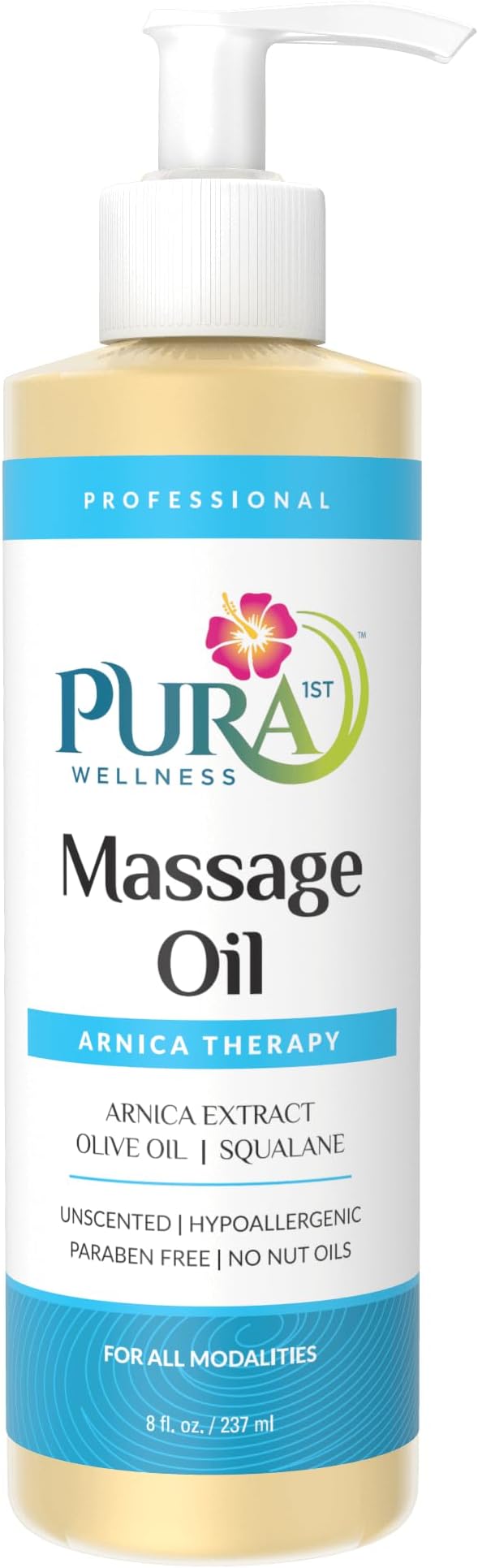 Arnica Therapy 8 Fl oz Massage Oil, Arnica Extract, Professional, Massage Therapy, Deep Tissue, Unscented, Hypoallergenic, Natural Ingredients, Skin Hydrating, Moisturizing, Muscle Relief