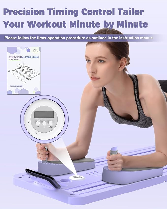 Pilates Board - Multi-Functional Pilates Reformer for Core & Abdominal Training, Top-Tier Pilates Equipment for Women’s Home Fitness