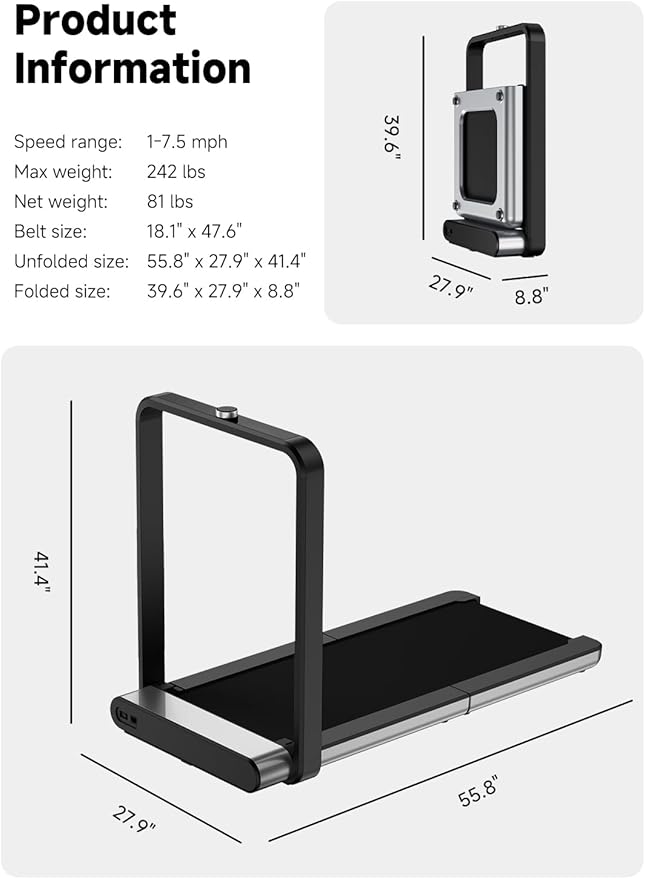 WALKINGPAD X Series Folding Treadmills for Home, Smart Vertical Fold, LED Display, No Assembly
